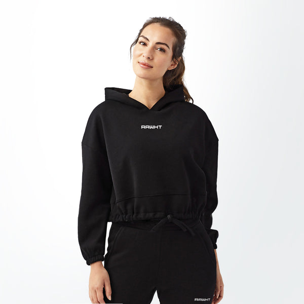 RAWKT Oversized Cropped Hoodie